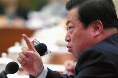 環保部部長周生賢講話。 本報記者王海欣攝 環保部部長周生賢講話。 本報記者王海欣攝