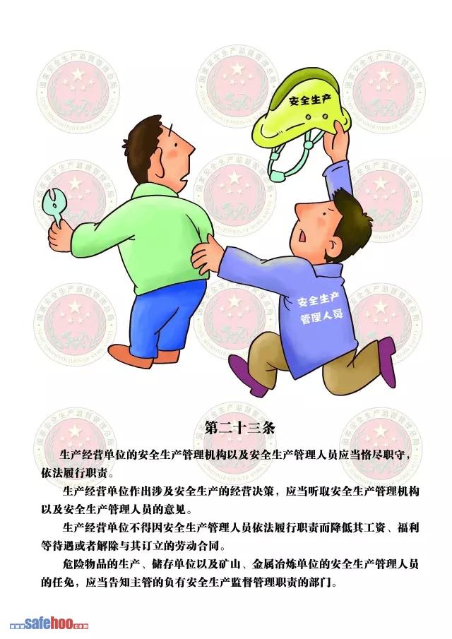新中華人民共和國安全生產(chǎn)法第二十三條圖文版