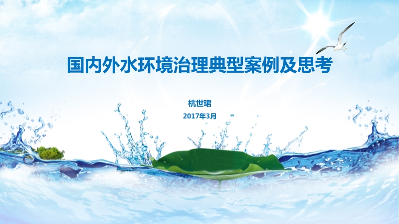 國外水環(huán)境治理經(jīng)驗
