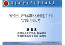 安全生產(chǎn)標(biāo)準(zhǔn)化創(chuàng)建工作實踐與思考