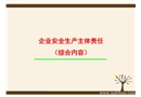 企業(yè)安全生產(chǎn)主體責(zé)任