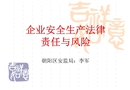 企業(yè)安全生產(chǎn)法律責(zé)任與風(fēng)險