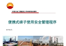 便攜式梯子管理程序培訓課件