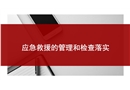 應急救援的管理和檢查落實