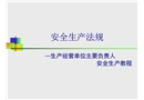 生產(chǎn)經(jīng)營單位主要負責人安全法規(guī)