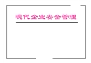 現代企業安全管理介紹
