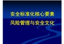 安全標準化核心要素 風險管理與安全文化