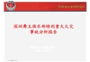 深圳舞王俱樂部特別重大火災(zāi)事故分析報(bào)告