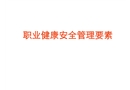 職業健康安全管理要素