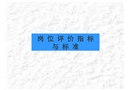 崗位評價的指標標準