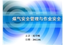 煤氣安全管理與作業安全