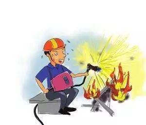 噴漆房內電焊作業起火