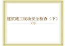 建筑施工現場安全檢查（下）