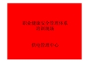 職業(yè)健康安全管理體系運(yùn)行安全知識(shí)培訓(xùn)