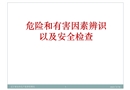 危險和有害因素辨識及安全檢查