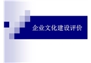 企業文化建設評價