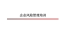 企業(yè)風(fēng)險(xiǎn)管理培訓(xùn)