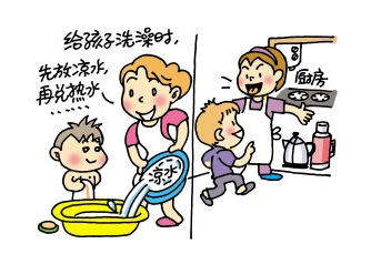 燒燙傷：流動涼水沖洗，別涂牙膏