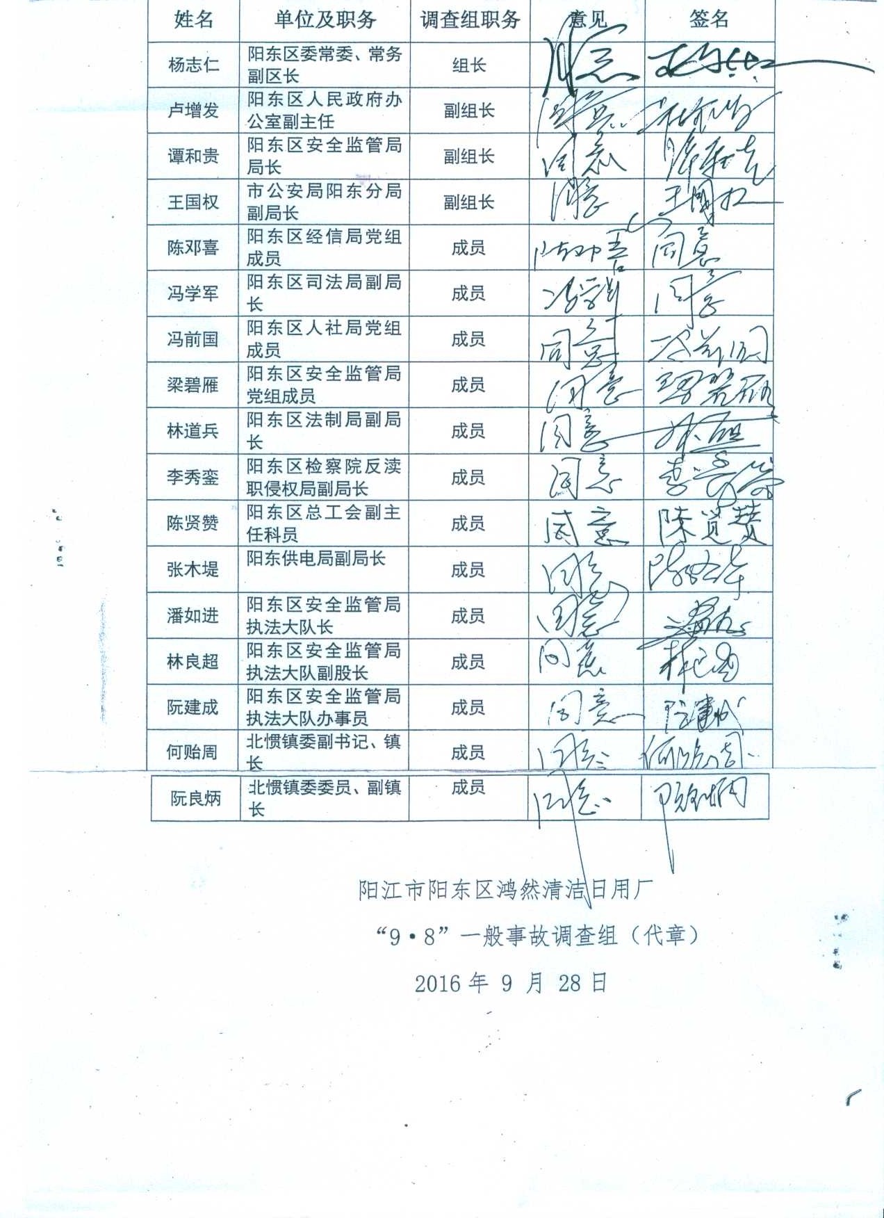 陽江市陽東區(qū)鴻然清潔日用廠“9·8”一般事故調(diào)查報(bào)告