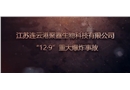 江蘇連云港聚鑫生物科技有限公司“12·9”重大爆炸事故