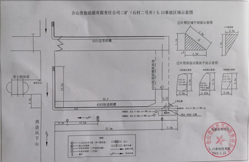 合山貴能能源有限責任公司三礦（石村二號井）“5·15”一般頂板事故調查報告