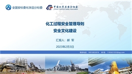 化工過程安全管理導(dǎo)則：安全文化建設(shè)