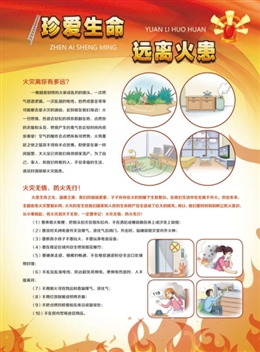 珍愛生命，遠(yuǎn)離火患；火場逃生，絕處逢生。