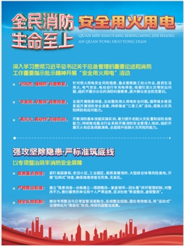 全民消防 生命至上——安全用火用電宣傳單
